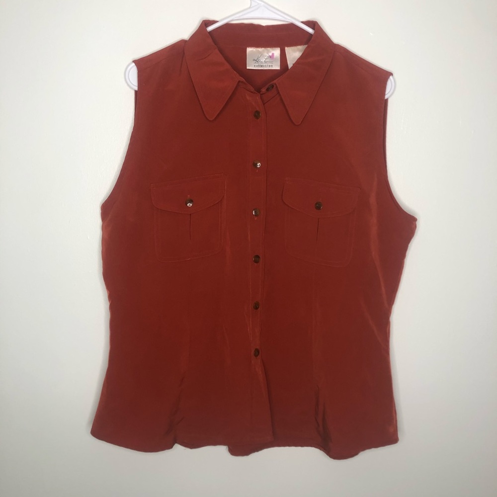 KathyLee Collection| Burnt Orange| Tank| Button Up|